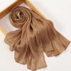 Hot-selling Popular Solid Color Chiffon Island Silk Chain Long Towel Summer Refreshing Breathable Sunscreen Ethnic Headscarf