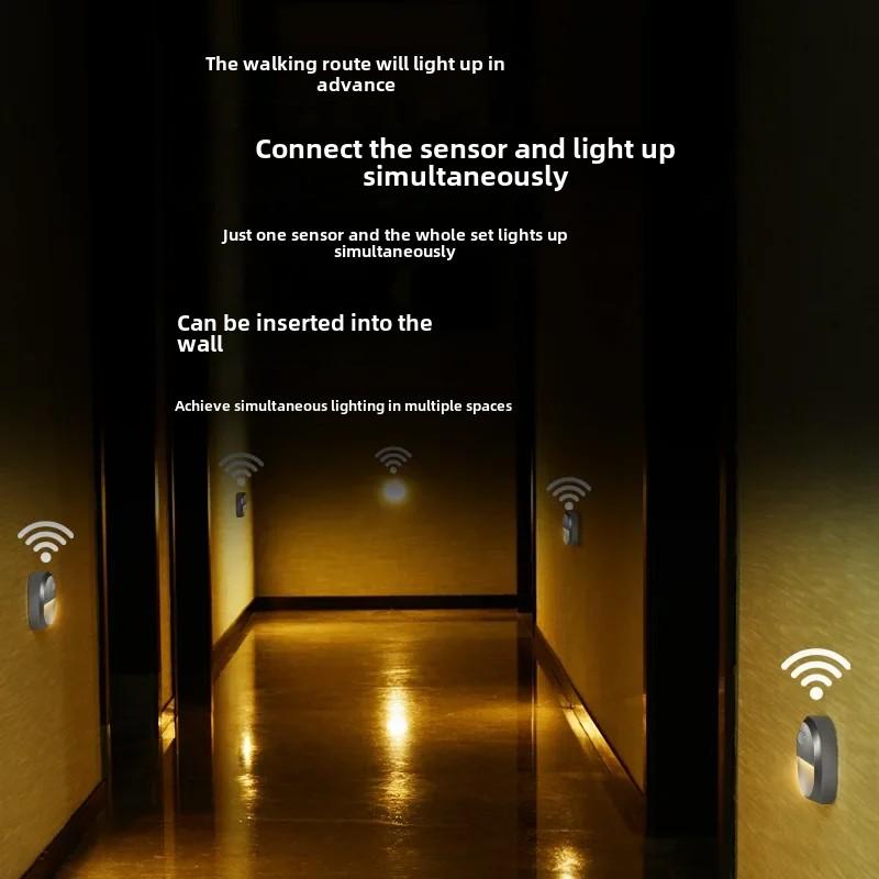 New Charging Induction Night Light Household Bedroom Hallway Toilet Night Night Sensor Light Long Battery Life