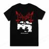 Męski T-Shirt Zespół Rockowy Mayhem Black Metal T-Shirt Vintage 100% Bawełna Krótki Rękaw Okrągły Dekolt T-Shirt Kobiety Rozmiar EU Unisex Topy