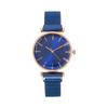 Luxury Treasure Blue Simple Crystal Ladies Quartz Watch Casual Stainless Steel Stretch Strap Fashion Women Dress Clock Watches