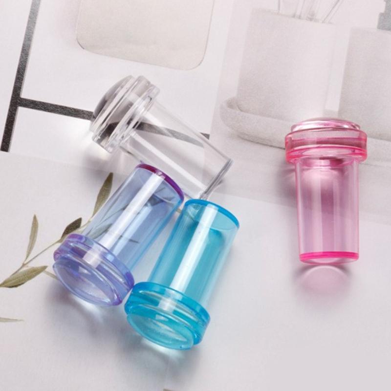 Nail Art Stamper,Clear Silicone Stamping Jelly with Scraper for DIY Nail Decors Transparent Visible Body,No Misplacement