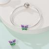 Fashion 925 Silver Colorful Butterfly Sparkling Zircon Charms Beads Fit Qikaola 925 Bracelets DIY Anniversary Jewelry