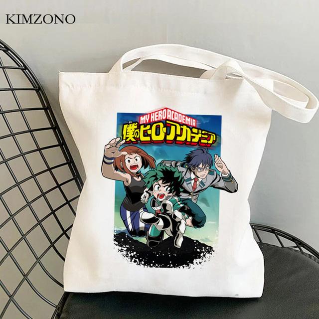 My Hero Academia Shopping Bag Reusable Shopper Bolsa Bolsas De Tela Shopper Tote Bag Shoping String Sac Cabas Grab