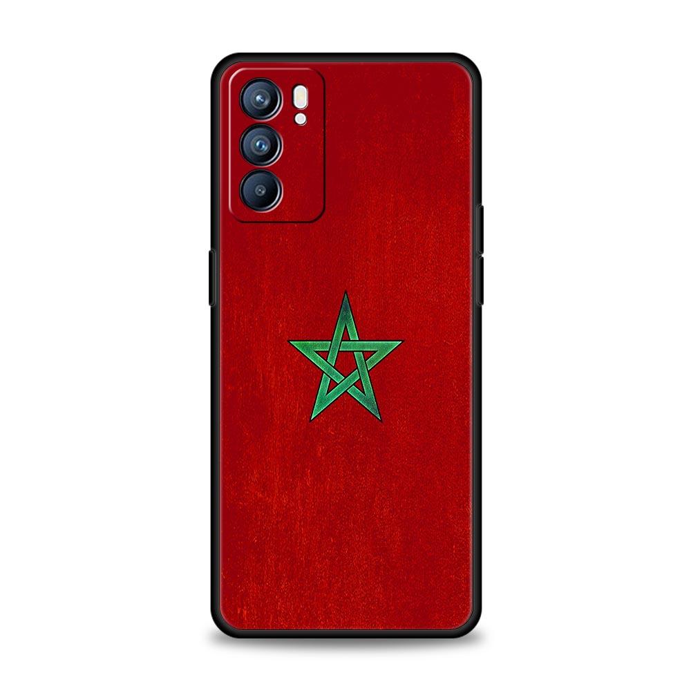 Case For Oppo Reno13 Reno12 Reno11 F Reno10 Pro A54 A53 A95 A76 A57 A98 A80 A79 5G A78 4G Cover Moroccan flag Morocco passport
