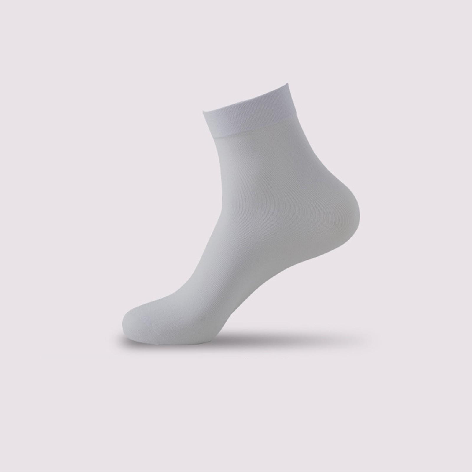 

1 Pairs Summer Thin Ice Silk Socks Mid-Tube Black Sports Socks - Gray One Size серый