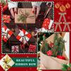 12PCS Red VelvetChristmas Bows For Christmas Tree Gift Decor Ribbon Bows Rustic Ribbon Garland Gift Decoration