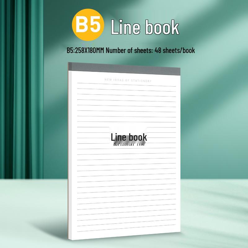 2025 Student Tear-Off Pad: B5 Blank Notebook & A4 Horizontal Line Memo Pad