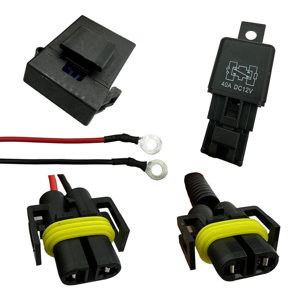 OTORAM Compatible Daihatsu Replacement Fog Lamp Harness Kit Aftermarket Set [Switch/Relay/Fuse Included] H8/H11/H16 Compatible,