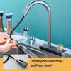 Household Pull-out 304 Stainless Steel Faucet Chrome Plated Gun Gray Hot And Cold Water Tap Kitchen Sink Faucet