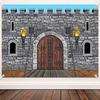 Tranqun Medieval Party Decorations Castle Backdrop Knight Wall Backdrop Keepers