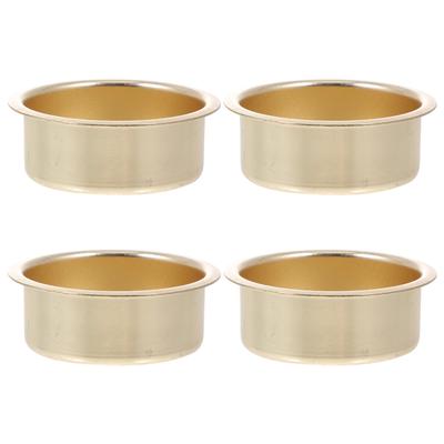 4 piezas de Tazas Metálicas para Velas pequeño Portavelas Hogareño Festivo Candelabro Decoración de Fiesta tazas para hacer velas diy adornos para el hogar