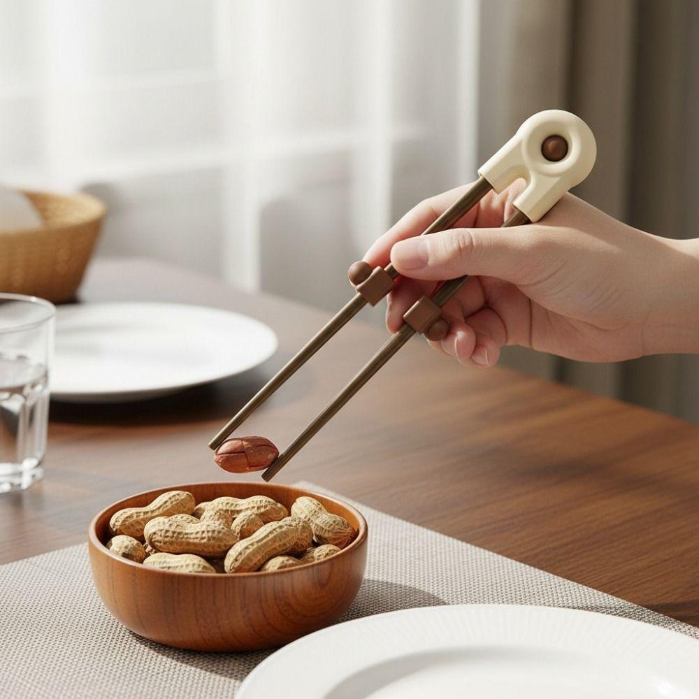 Silicone Connector Kid Training Chopstick Wood Chopsticks Trainer Chopstick Training Helper  Adult