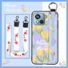 Soft case Wrist Strap Phone Case For Blackview Oscal C80 Shockproof Anti-dust Oil Painting Wristband Durable Kickstand