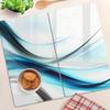 Tempered Glass Kitchen Splashbacks Abstract Waves Graphics 2X30X52 Cm