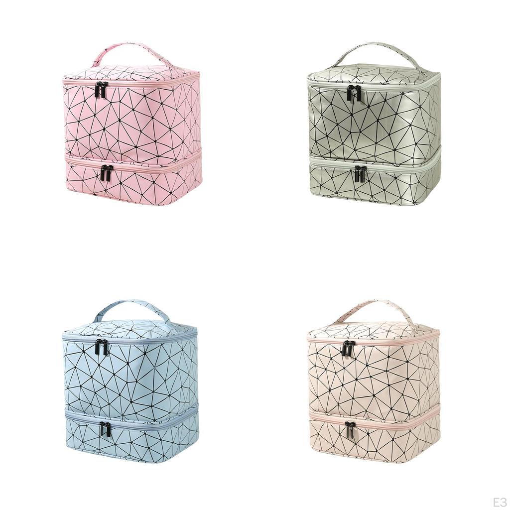 Double Layer Nail Organizer Art Carrying Case Dryer