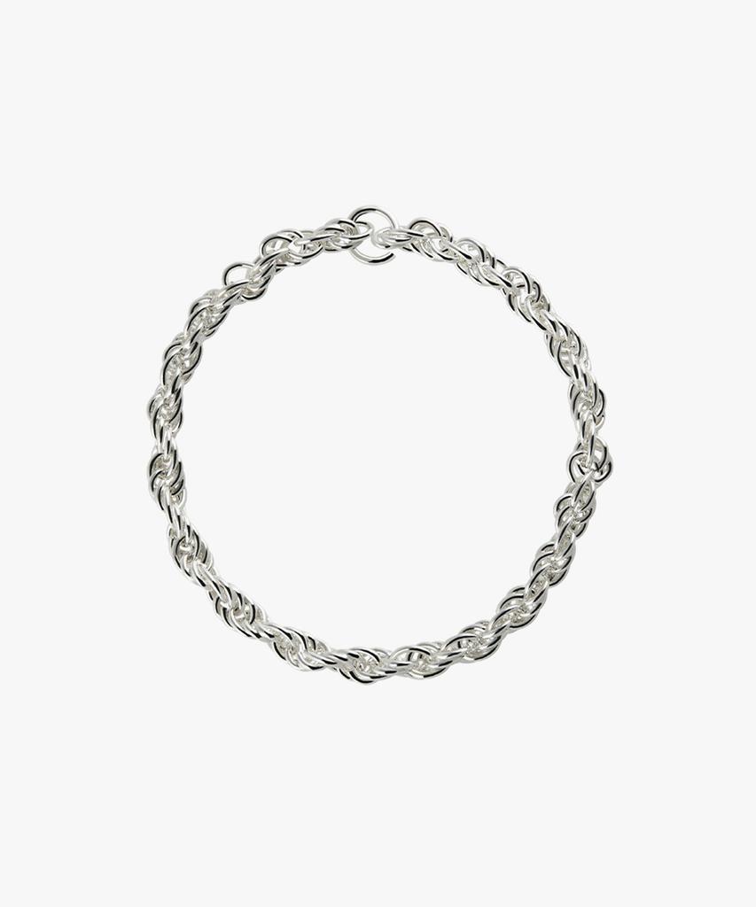 Helene Jewelry 925 Silver Twist Rope Chain Silver Ring (Type D)