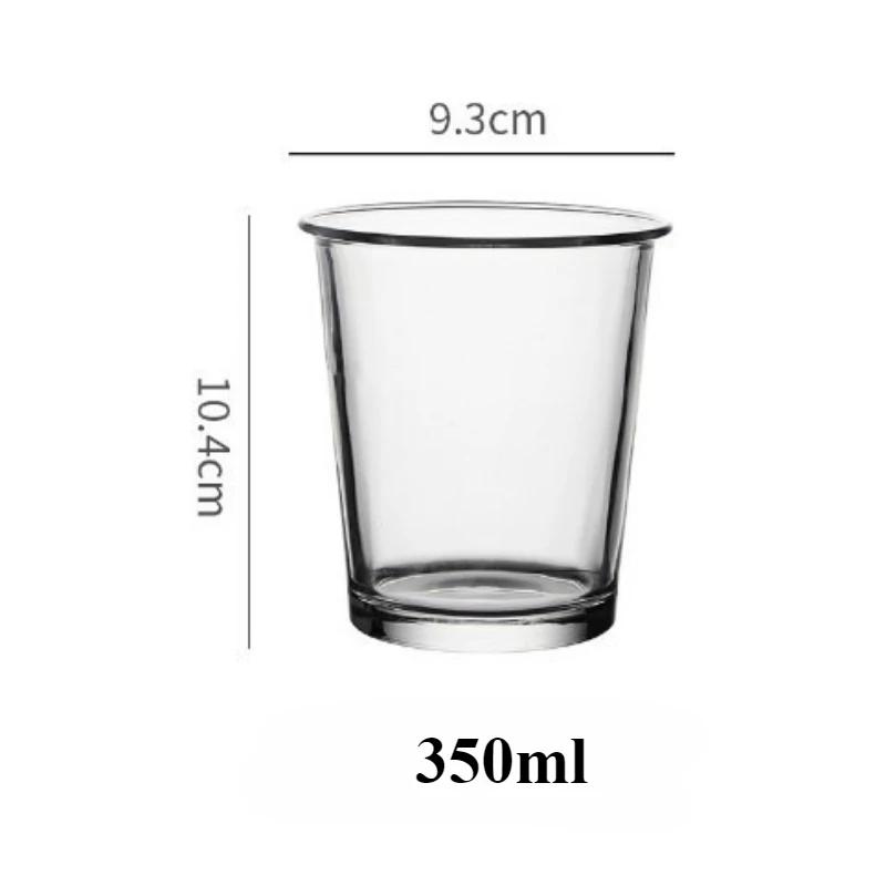 1pc 350ml Transparent Heat Resistant Glass Cup Home Drink Juice Milk Cup for Restaurant Party Drinkware Gift Drinking Glasses