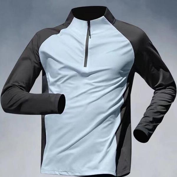 Men's Quick-Dry Half-Zip Training Suit: Long-Sleeved Top and Trousers for Running & Fitness