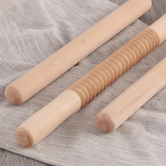 Wooden Non-Stick Rolling Pin Pastry Flour Cake Dough Roller Kitchen Baking Tool