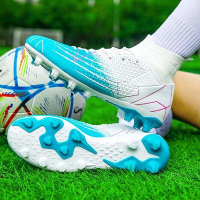 Botas de futebol masculinas tamanho grande ultraleve botas de futebol meninos tênis antiderrapante ag/tf chuteiras de futebol botas de tornozelo unisex