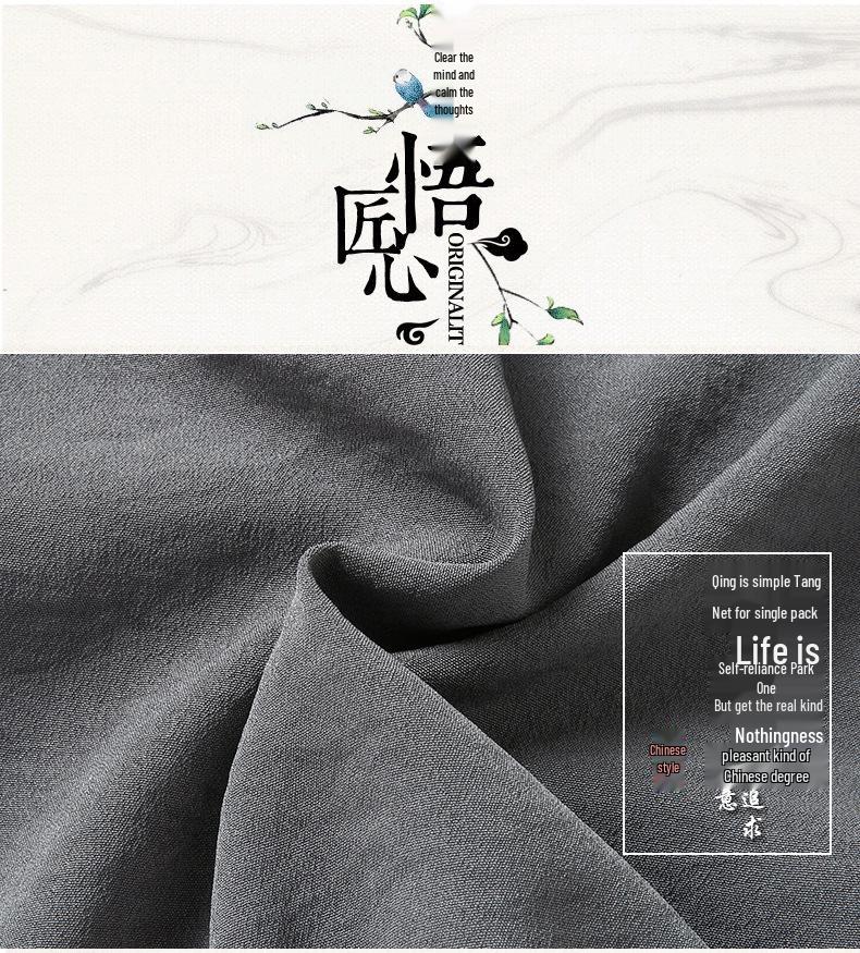 Men's Chinese Style Tang Suit Grandpa Shirt & Pants Set - Ethnic Hanfu for Middle-Aged & Elderly