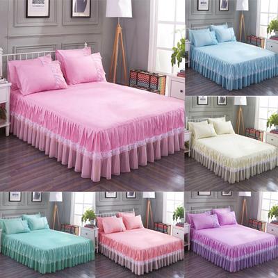 6 kolorów jednolity kolor koronka księżniczki falbanka na ramę łóżka jednoczęściowe prześcieradło Simmons materac pyłoszczelna osłona ochronna bez poszewki na poduszkę