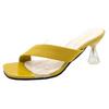 Summer Womens Clear High Heel Sandals With Slipon Design For Casual Wear