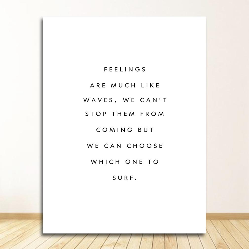 Simple Art Posters Home Decor Letters Print Canvas Painting Wall Art Fresh Minimalist for Living Room Picture