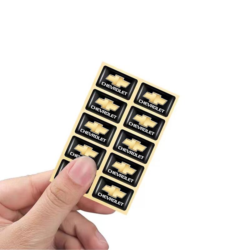 

10Pcs 3D Car Styling Steering Wheel Sticker Accessories For Chevrolet Spark Captiva Cruze Tracker Orlando Trax Epica Nubira