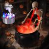 Spooky Mist Maker for Haunted House Halloween Witch Cauldron Fog Machine, Ultrasonic with Glowing LED, Dark Themed Tabletop Ornaments Party