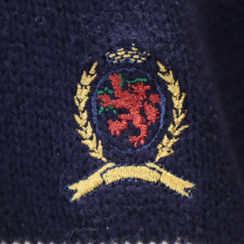 Tommy Hilfiger 90s Old Border Long Sleeve Sweater M Navy Knit Men's Used