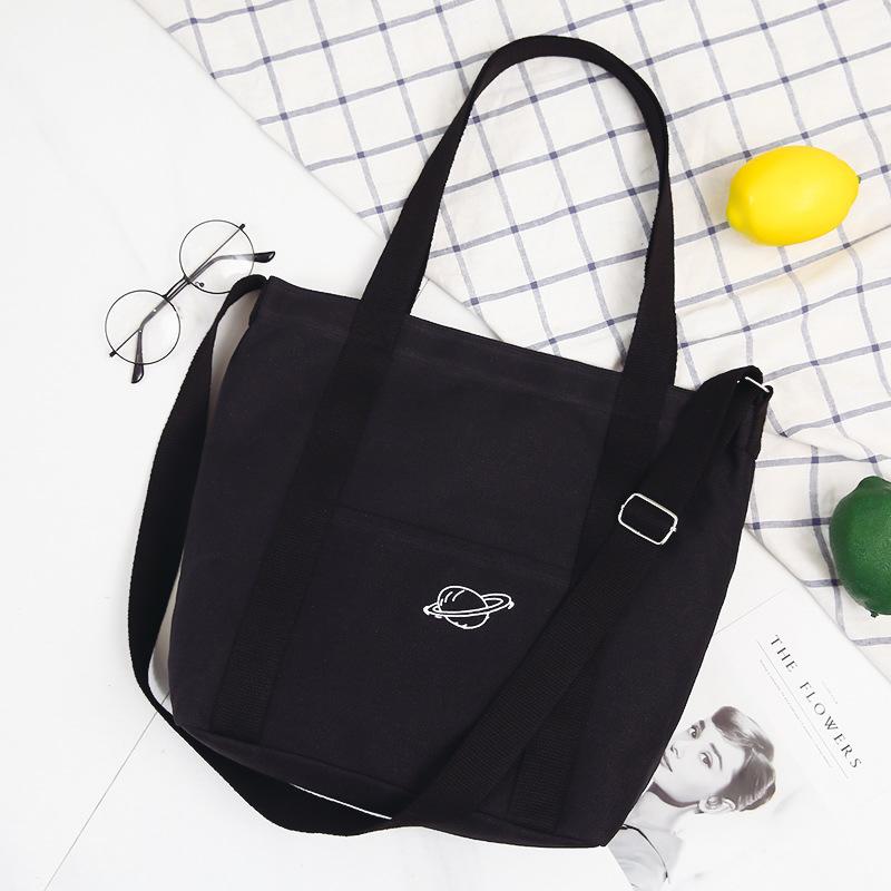 Einseitige diagonale Canvas-Tasche Studenten-Schultasche tragbare Umhängetasche Damen-Tasche Mode-Einkaufstasche