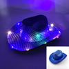 Four Color Led Light Up Western Cowboy Hat With Sequin Pattern For Party Cosplay Stage Performance