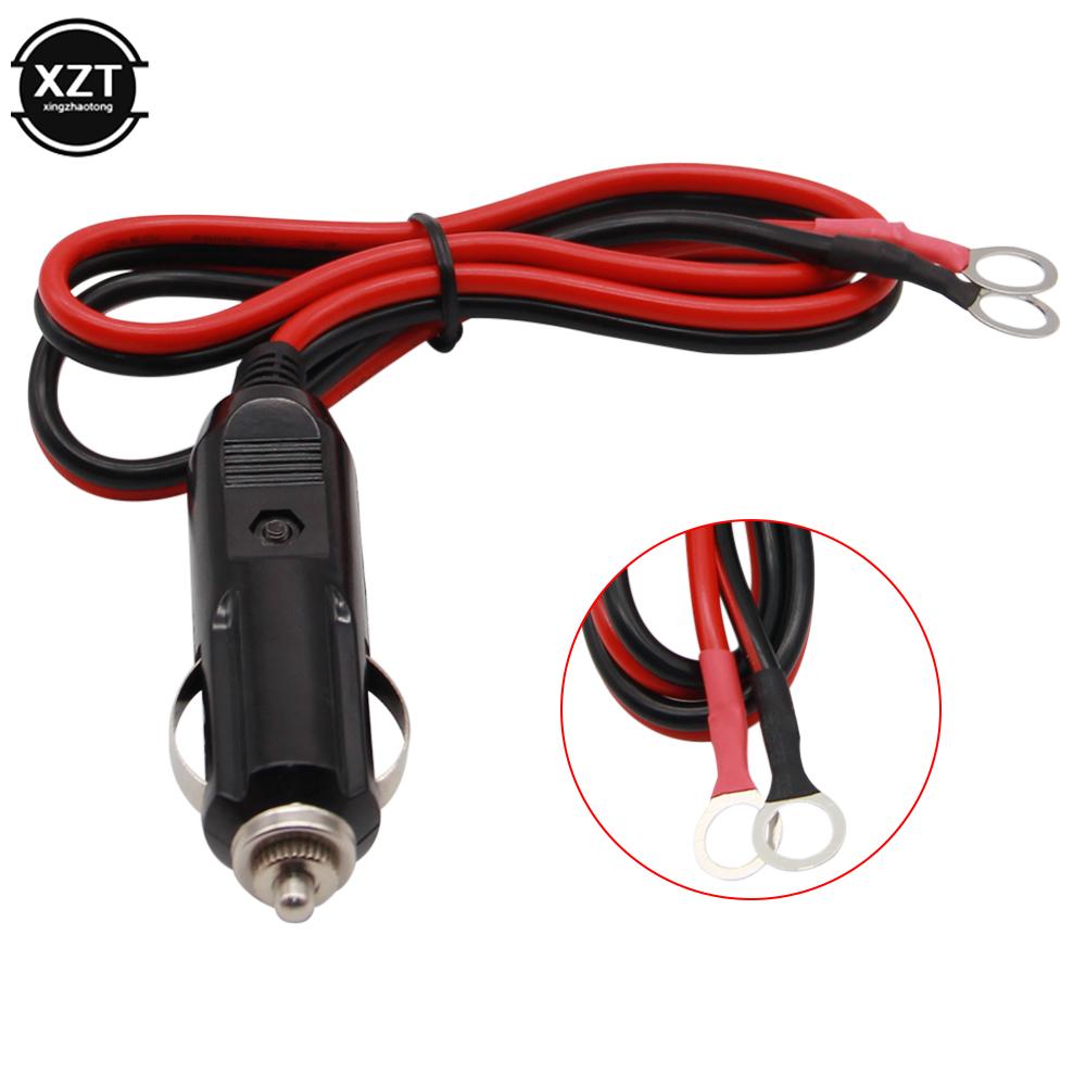 60cm 12V / 24V Car Extension Cable for Cigarette Lighter Dustproof Waterproof Car Battery Terminal Alligator Clip Socket Adapter