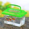 Transparent Handheld Pet Breeding Box - Large, Medium & Small Sizes for Turtles, Goldfish, or Hamsters.