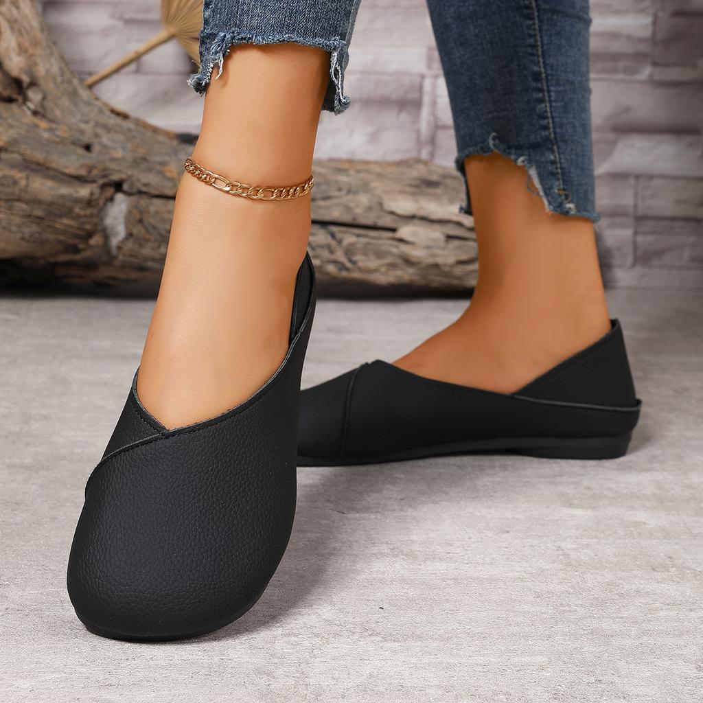 Fashion Women Flats Shoes Soft Leather Spring Autumn Loafers Handmade Flat Ballerina Shoes Women Comfortable Lightweight Sneakers Women