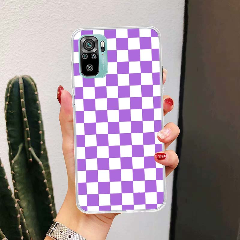 Retro Classic Chess Board Grid Phone Case For Xiaomi Redmi Note 13 14 15 Pro Plus 12S 12 14S 11S 11E 10 10S 11 11T 5G 4G Cover C
