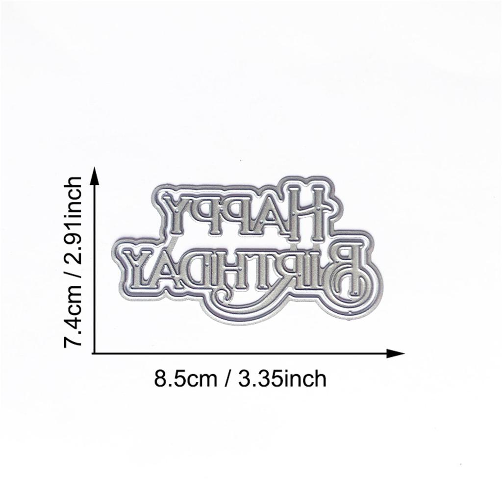 Happy Birthday Metal Cutting Dies Scrapbooking Stencil Die Cuts Card Embossing DIY Photo Album Template Mold Decoration