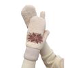 1Pair Snowflake Style Fashion Women Winter Gloves Insulated Extra Warm Fingerless Mittens