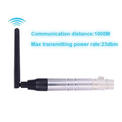 Ricevitore XLR femmina wireless 23DBM ad alta potenza 1000M a lunga distanza 2.4G ISM DMX512 Con illuminazione