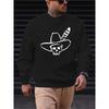 1pc Men's Fashion Crew Neck Sweatshirt, Trendy Top,Breathable, and Comfortable Fabric, Suitable As Pajamas At Home or for Outings and Parties