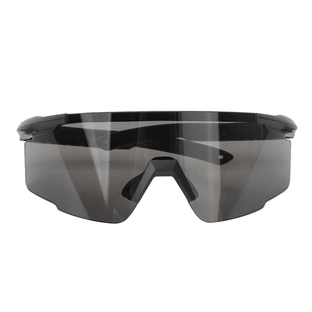 Schießbrille Beschlagschutz Augenschutzbrille mit Kurzsichtigkeitsbrillengestell zum Reiten Skifahren Schwarz