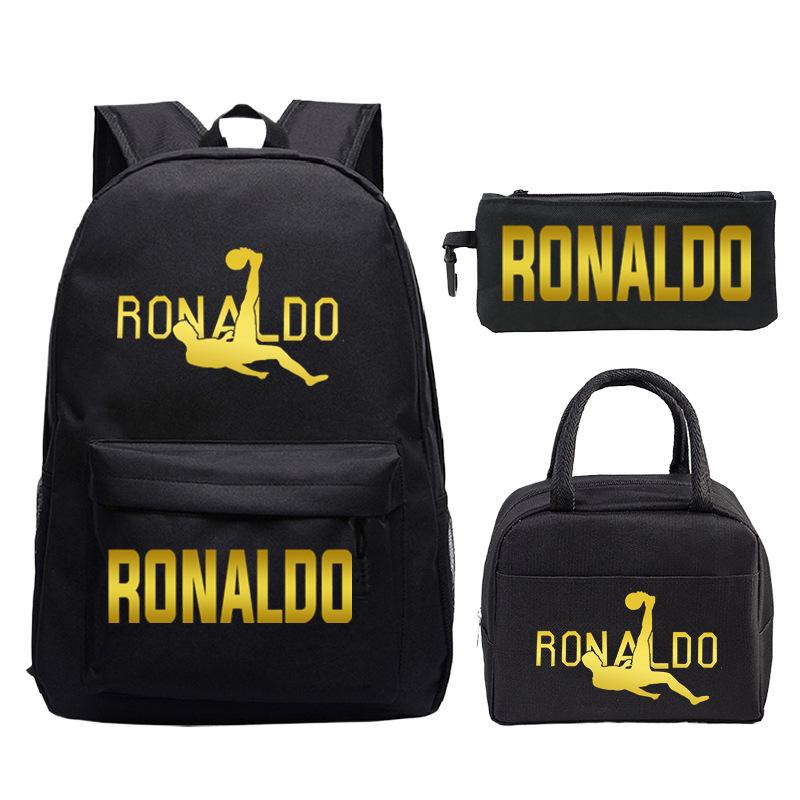 Star Peripheral Printing Primary And Secondary School Students Schoolbag Leisure Pencil Bag Children'S Portable Meal Bag Set