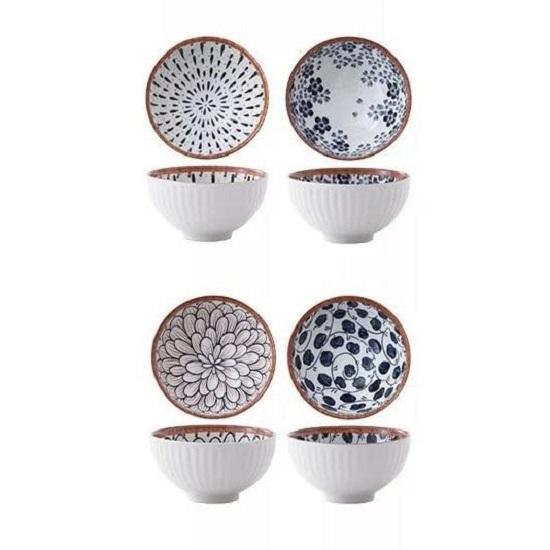 Japanese Ramen Bowls Ceramic Bowl Set Small Bowls - Porcelain Dessert Bowls for Rice | Soup | Snack | Side Dishes | | Ice Cream - Bowl Sets Microwave