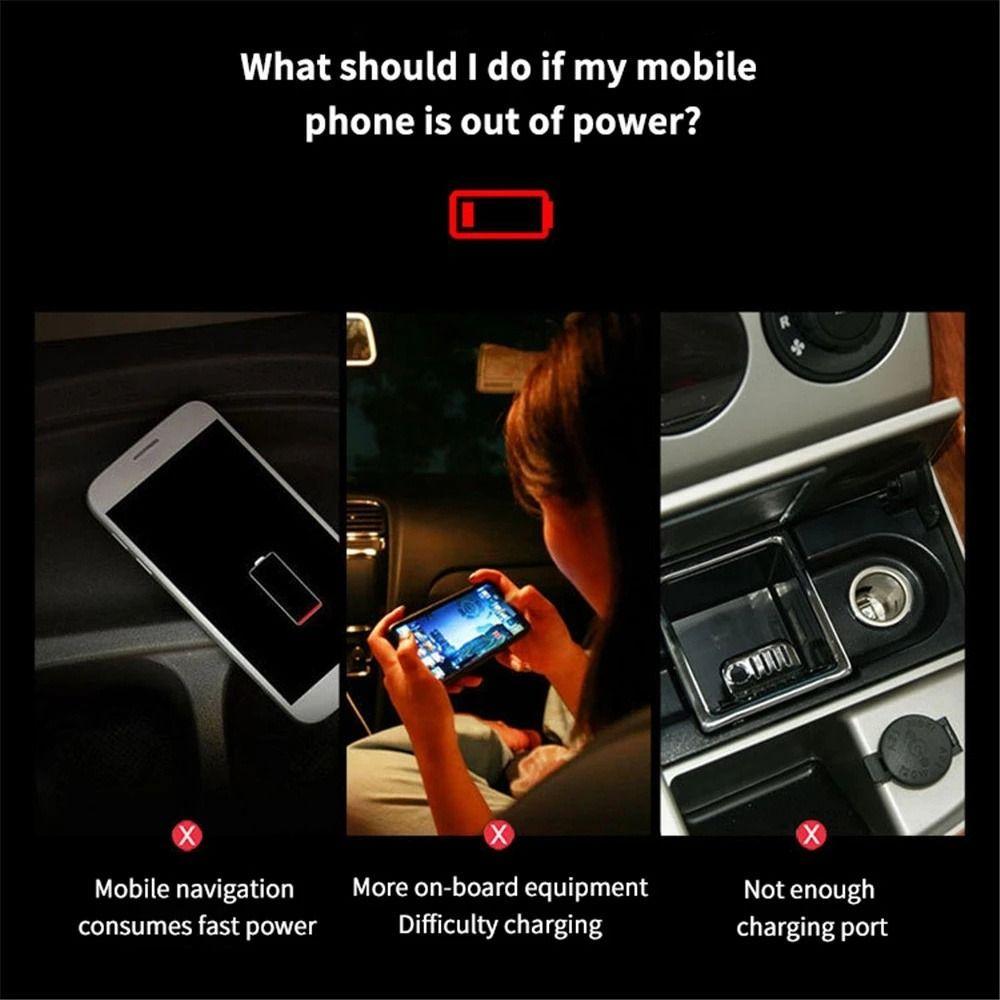 Pphone Charger Adapter Outlet USB Charger Socket Power Adapter Charging Station USB Car Charger