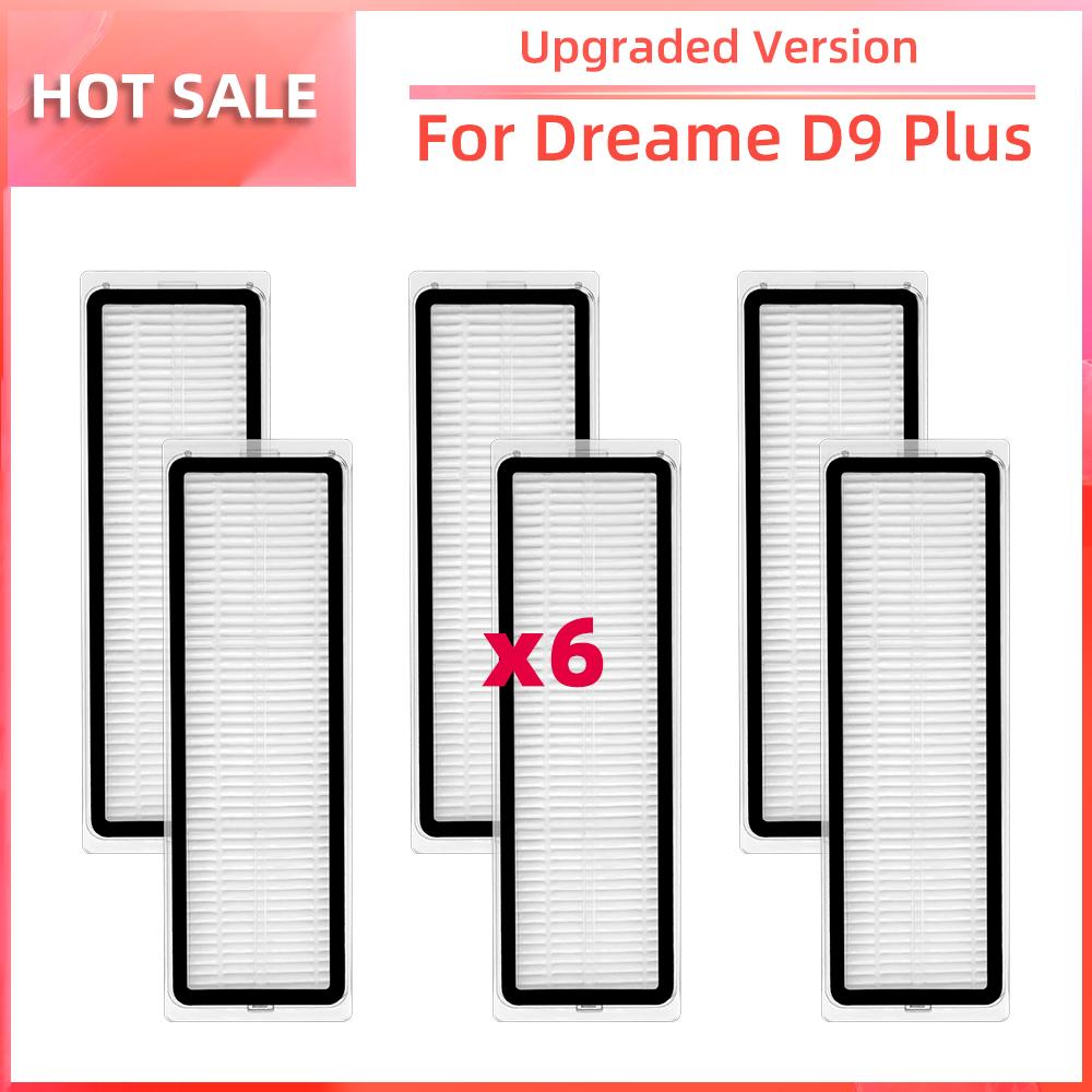 Compatible for Dreame D9 Plus Robot Vacuum Main Side Brush HEPA Filter Mop Pads Dust Bags Replacement Spare Parts Accessories