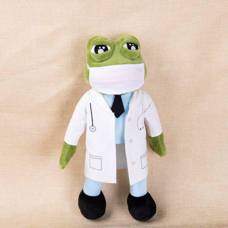 Sad Frog Pepe Plush Toy Cute Doctor Shaped Stuffed Animal