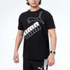 Puma Logo Letter Print Round Neck Sports Short Sleeve T-Shirt Men Tops Black 845572-01