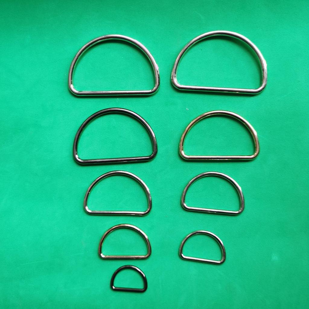 Zinc Alloy Semi-Circular D-Ring Buckles, Multiple Sizes 1.5 - 5.5cm