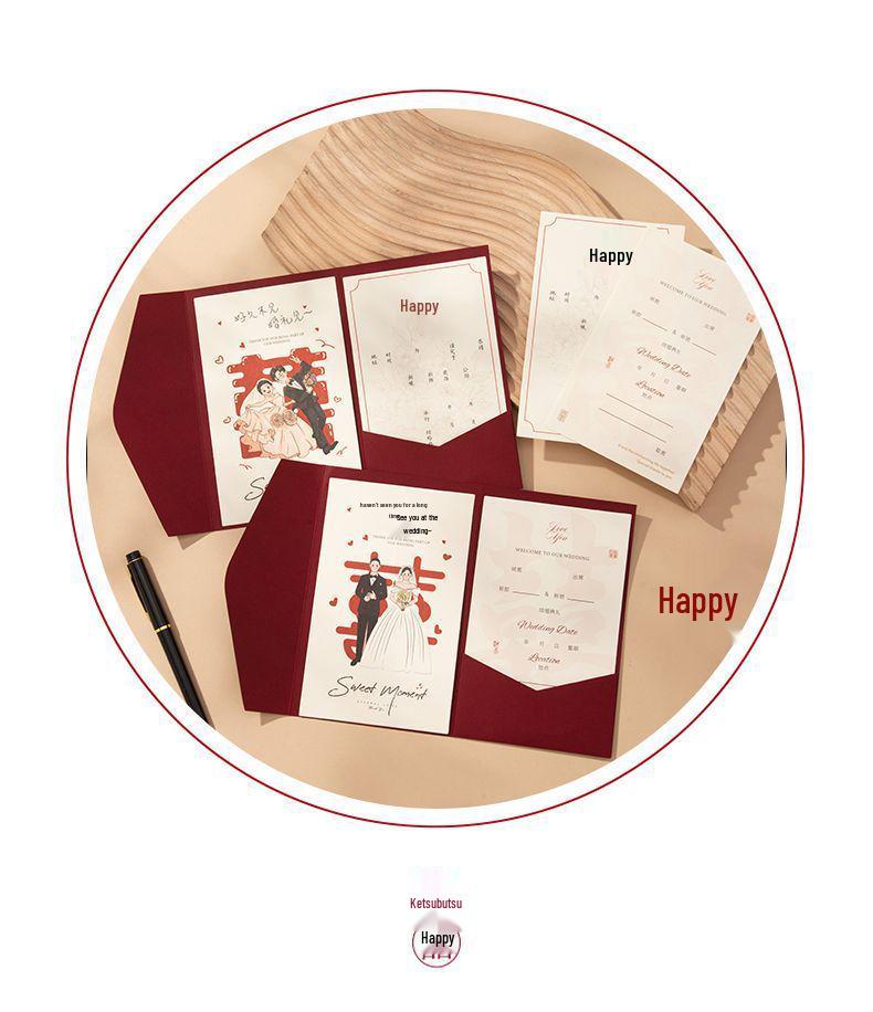 2025 National Style Advanced Handwritten Wedding Invitation Card